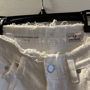 AG White Distressed Jeans NWT
